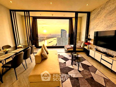 คอนโดให้เช่า : คอนโด 2 ห้องนอน ชั้น 42 Chapter Charoennakhorn - Riverside ใกล้ BTS กรุงธนบุรี (ID 2920026)