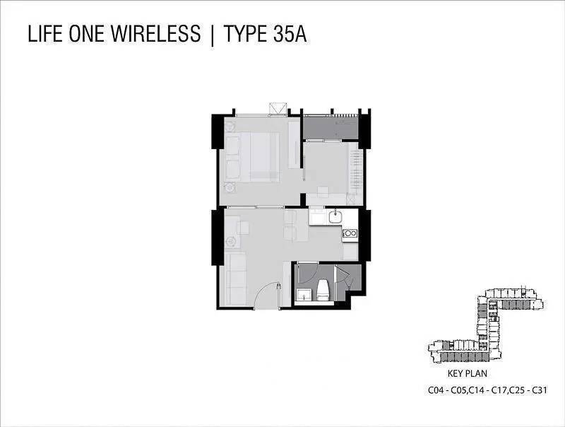 รูป ชั้น 27 คอนโด 1 ห้องนอน Life One Wireless ใกล้ BTS เพลินจิต (ID 2874241) - รูปที่ 14/15