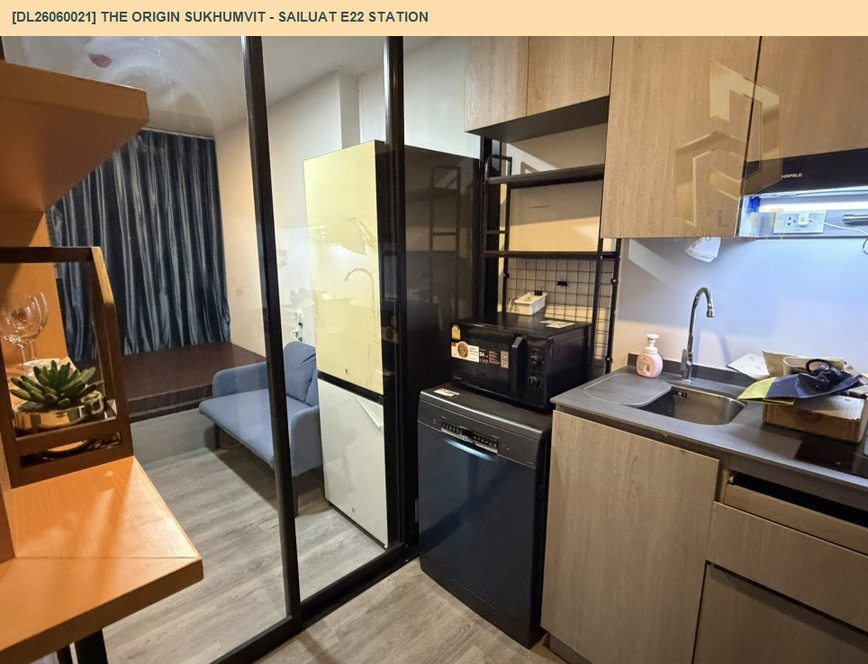 รูป DL26060021 ให้เช่าคอนโด ดิ ออริจิ้น สุขุมวิท - สายลวด E22 สเตชั่น (THE ORIGIN SUKHUMVIT - SAILUAT E22 STATION) ใกล้ BTS สายลวด พร้อมเข้าอยู่ โทรด่วน 0614453194 LineID @952jdxxk - รูปที่ 9/17