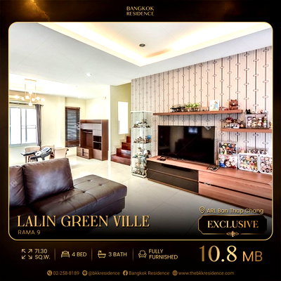 Houses for sale Bangkok : 🏡 Corner House for Sale Move-in Ready at Lalin Green Ville Onnut-Rama 9 near ARL Thap Chang 10.8 MB🌿