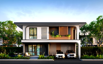 Houses for sale Bang Lamung Chonburi : Luxury Modern Pool Villa for Sale East Pattaya Spacious Family