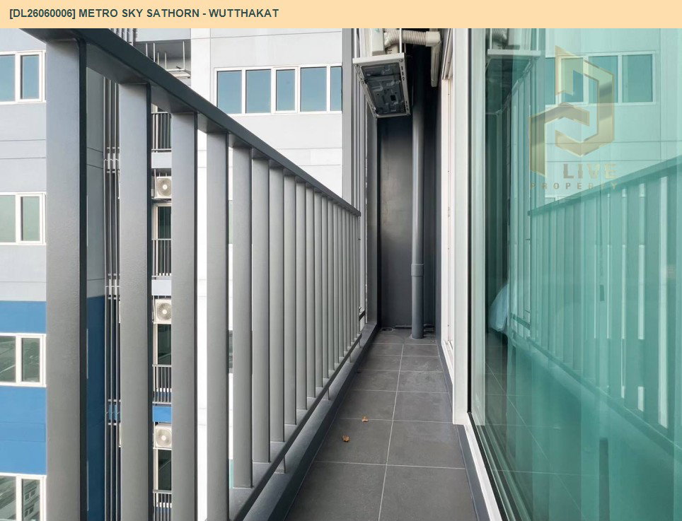 รูป DL26060006 ให้เช่าคอนโด เมโทร สกาย สาทร - วุฒากาศ (Metro Sky Sathorn - Wutthakat) ใกล้ BTS วุฒากาศ พร้อมเข้าอยู่ โทรด่วน 0653619502 LineID @217jgcbp - รูปที่ 10/10