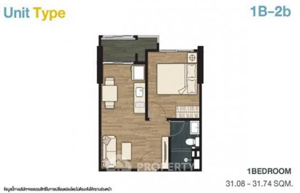 รูป คอนโด 1 ห้องนอน ขาย Living Nest รามคำแหง ใกล้ หัวหมาก (ID 2084374) - รูปที่ 11/11