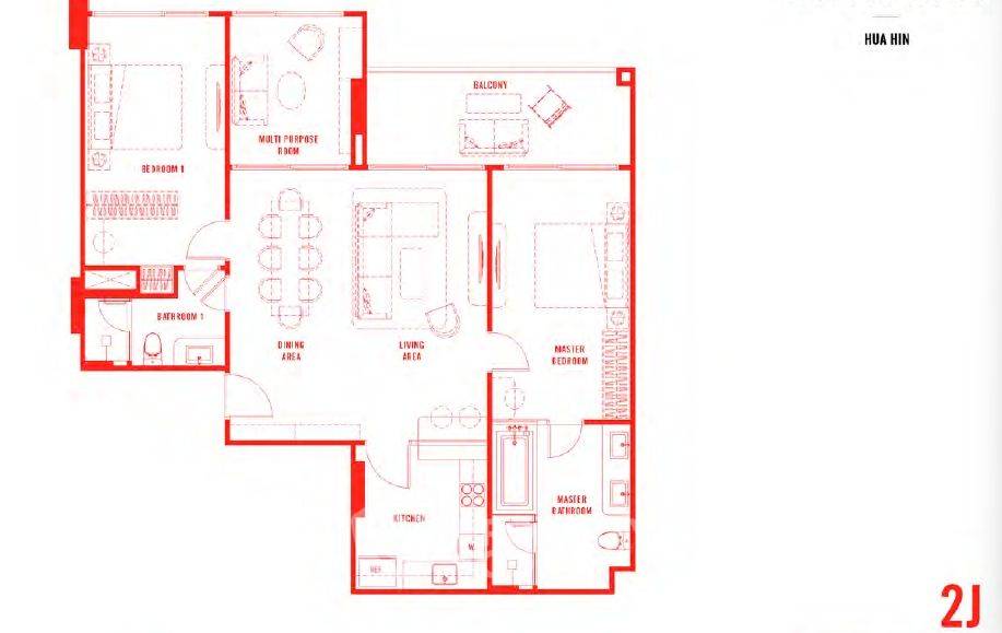รูป คอนโด 2 ห้องนอน 114 ตร.ม. ที่ The Standard Residences Hua Hin (เลี้ยงสัตว์ได้) (ID 1500047) - รูปที่ 12/12
