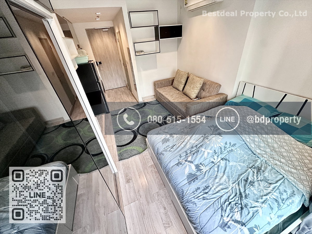 รูป Bestdeal ให้เช่า Studio 22ตรม.ราคา 13,000/เดือนเท่านั้น เฟอร์นิเจอร์และเครื่องใช้ไฟฟ้าครบ “IDEO MOBI RAMA 9” ใกล้MRT และ เซ็นทรัลพระราม 9 เพียง 80 ม. - รูปที่ 6/11