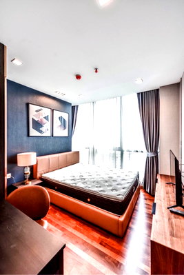 Condos for rent Chulalongkorn University : Wish Signature Midtown Siam : 48sq m, 23rd floor, two bedroom, 400 meters walk to Paragon, BTS Phaya Thai, near BTS Ratchathewi, private lift