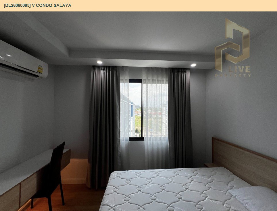 รูป DL26060095 ให้เช่าคอนโด วี คอนโด ศาลายา (V condo Salaya) ใกล้ - พร้อมเข้าอยู่ โทรด่วน 0653619502 LineID @217jgcbp - รูปที่ 8/16