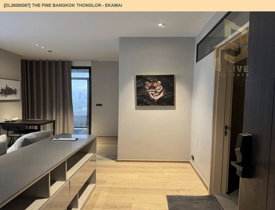 รูป DL26060087 ให้เช่าคอนโด เดอะ ฟายน์ แบงค็อค ทองหล่อ - เอกมัย (The FINE Bangkok Thonglor - Ekamai ) ใกล้ BTS เอกมัย พร้อมเข้าอยู่ โทรด่วน 0653619502 LineID @217jgcbp - รูปที่ 7/11