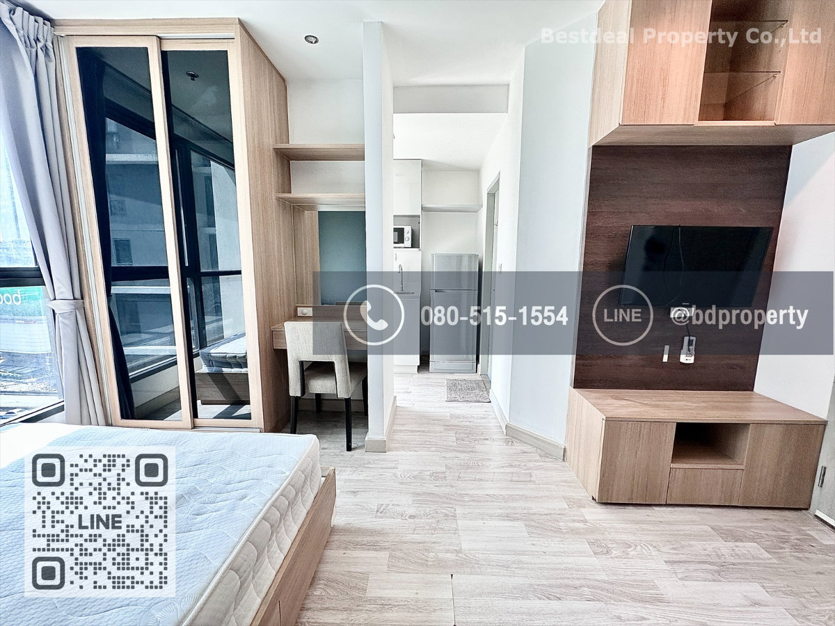 รูป Bestdeal ให้เช่า Studio 22ตรม.ราคา 13,000/เดือนเท่านั้น เฟอร์นิเจอร์และเครื่องใช้ไฟฟ้าครบ “IDEO MOBI RAMA 9” ใกล้MRT และ เซ็นทรัลพระราม 9 เพียง 80 ม. - รูปที่ 2/10