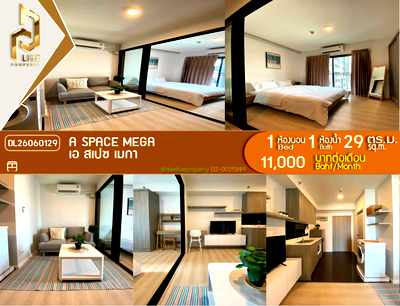 Condos for rent : DL26060129 Condo for rent, A space mega near -, ready to move in, call urgently 0653619502 LineID @952jdxxk