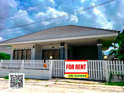 Houses for rent Rayong : Single-story house for rent in a good location near the motorway (Ban Chang Subdistrict), fully furnished.