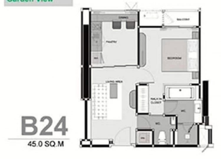 รูป ให้เช่าคอนโด Rhyhtm 44/1 1 ห้องนอน 1 ห้องน้ำ ขนาด 45 ตร.ม.  - รูปที่ 5/13