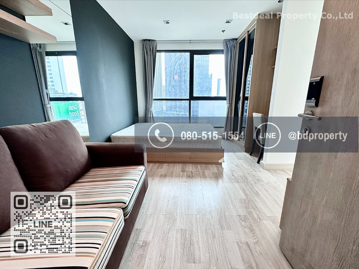 รูป Bestdeal ให้เช่า Studio 22ตรม.ราคา 13,000/เดือนเท่านั้น เฟอร์นิเจอร์และเครื่องใช้ไฟฟ้าครบ “IDEO MOBI RAMA 9” ใกล้MRT และ เซ็นทรัลพระราม 9 เพียง 80 ม. - รูปที่ 6/10