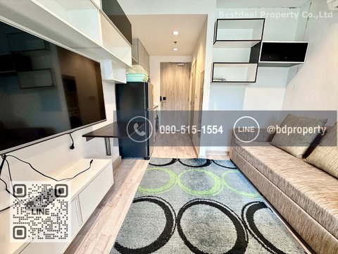 Bestdeal ให้เช่า Studio 22ตรม.ราคา 13,000/เดือนเท่านั้น เฟอร์นิเจอร์และเครื่องใช้ไฟฟ้าครบ “IDEO MOBI RAMA 9” ใกล้MRT และ เซ็นทรัลพระราม 9 เพียง 80 ม.