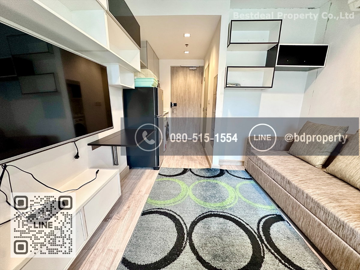 รูป Bestdeal ให้เช่า Studio 22ตรม.ราคา 13,000/เดือนเท่านั้น เฟอร์นิเจอร์และเครื่องใช้ไฟฟ้าครบ “IDEO MOBI RAMA 9” ใกล้MRT และ เซ็นทรัลพระราม 9 เพียง 80 ม. - รูปที่ 1/11