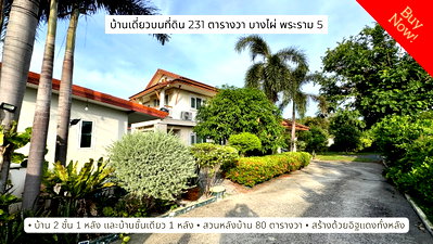 Houses for sale Muang Nonthaburi Nonthaburi : Sale Prime Mixed-Use Property 2 Houses on 231 Sq.Wah Land (Rama 5 - Nonthaburi) Perfect for a Garden Home, Home Office, Café, Warehouse, or Restaurant