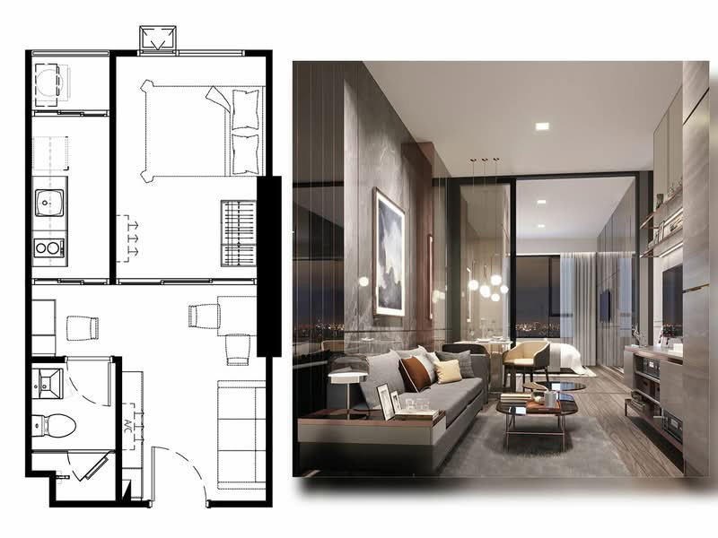 รูป !!! ขายคอนโด Knightbridge Collage Sukhumvit 107 ชั้น 20 ใกล้ BTS แบริ่ง - รูปที่ 8/17