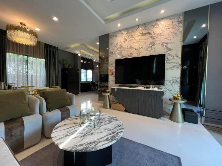 รูป 📣📣 ให่เช่า BANGKOK BOULEVARD RAMINTRA-SERITHAI 2 บ้านเดี่ยวหรู 4 ห้องนอน ✴️พร้อมอยู่ค่ะ - รูปที่ 3/20