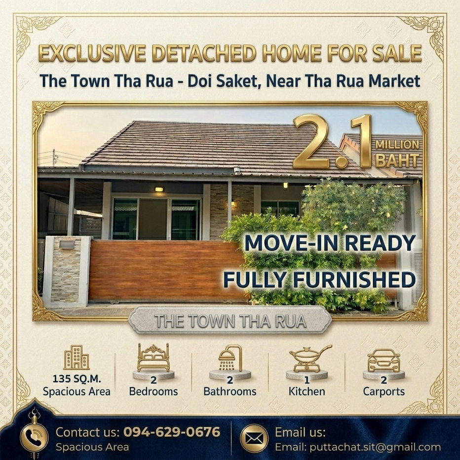 รูป For Sale House Chiangmai Ready to Move in - รูปที่ 1/7