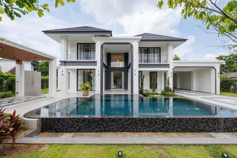 Super Luxury Pool Villa! พูลวิลล่าหรูหลังใหญ่ ใกล้โรงเรียนมงฟอร์ต, ฺABS, Unity
