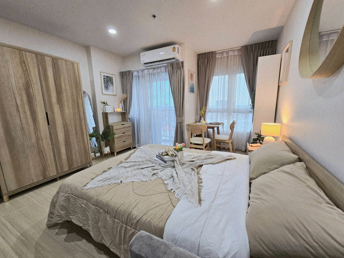 รูป 9.5k🔥ให้เช่า คอนโดใกล้ BTS ปู่เจ้า | Supalai Veranda Sukhumvit 117 | แต่งครบพร้อมอยู่ วิวช้างสามเศียร , ติดถนนสุขุมวิท ใกล้ Big C สำโรง - รูปที่ 3/16