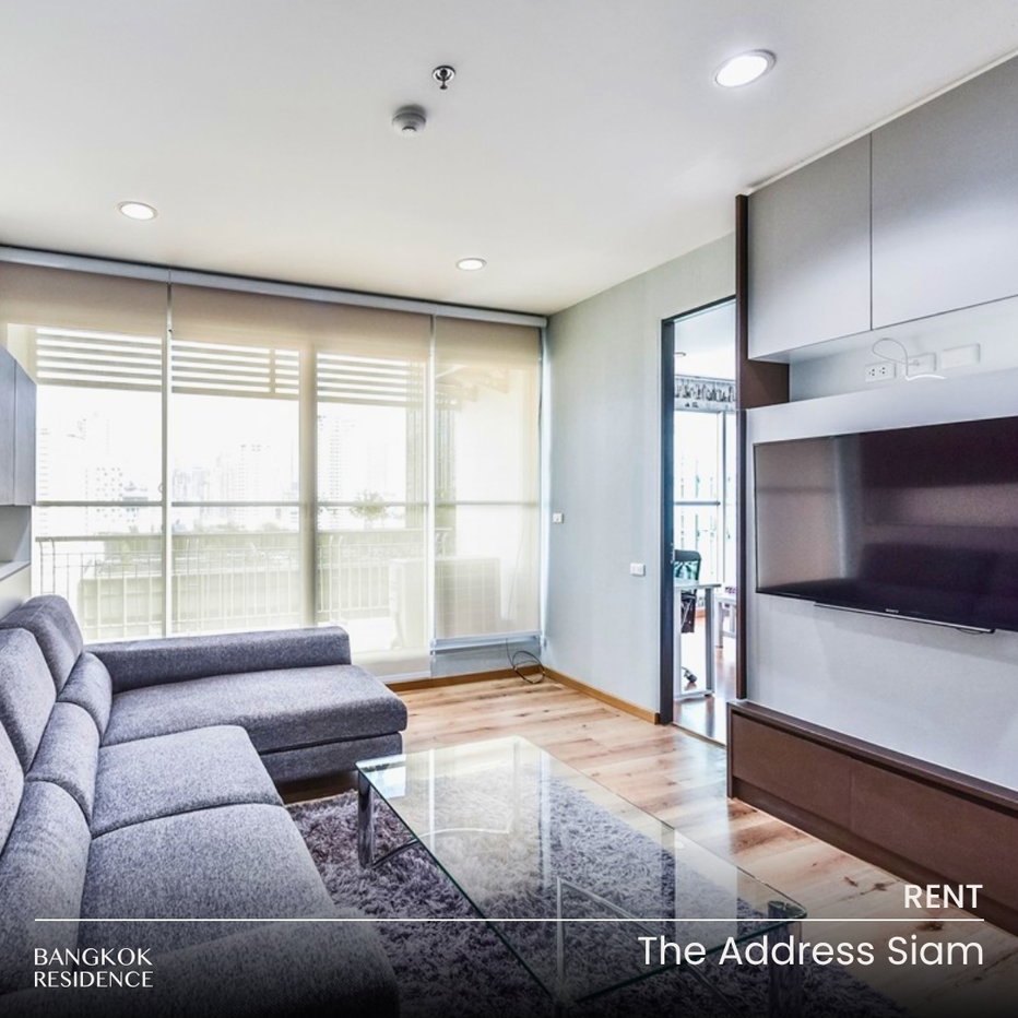 รูป เช่าคอนโด 🚀 The Address Siam 2นอน 70ตร.ม. 38k 💛 รีโนเวทใหม่ ห้องใหญ่ชั้นสูง ใกล้ BTS ราชเทวี  - รูปที่ 1/10