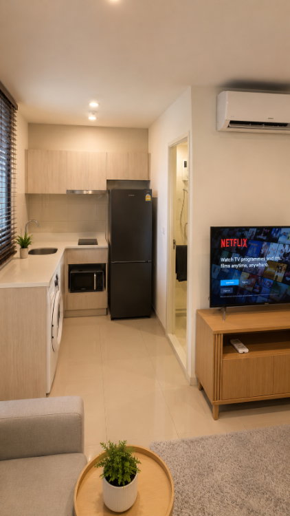 รูป 🔥 ปล่อยเช่าด่วน! Life Asoke ✨ 1 ห้องนอน 35.7 ตร.ม. ชั้น 19 💰 เพียง 22,000 บาท/เดือน 🌆 High Floor วิวเมืองสวย พร้อมเข้าอยู่ - รูปที่ 2/4