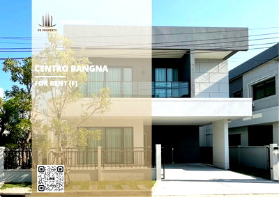 Houses for rent Mega Bangna : Detached house for rent 🔥 Centro Bangna 🔥 4 bedrooms, 4 bathrooms, fully furnished and equipped with appliances.