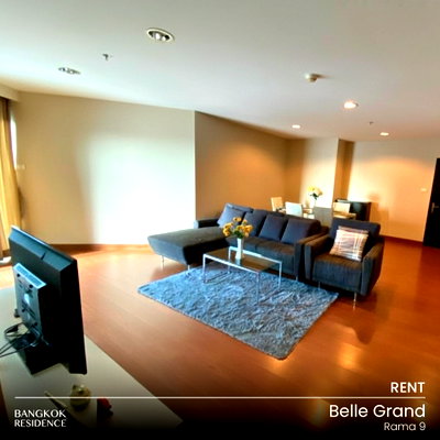 คอนโดให้เช่า :  เช่าคอนโด 🌃 Belle Grand Rama 9 3นอน 110ตร.ม. 49k🛋️ ยูนิตสวย เฟอร์ครบ ใกล้ MRT พระราม 9 