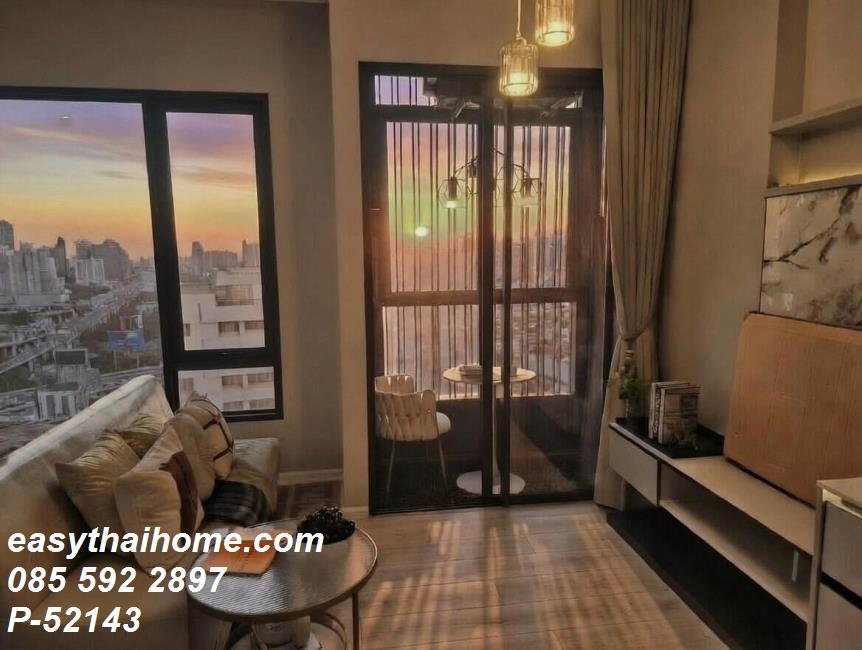 รูป P-52143 — ให้เช่าคอนโด ชั้น 26 The Room Phayathai 1 ห้องนอน วิวเมือง ใกล้ BTS พญาไท 085-592-2897 Line: @easythaihome - รูปที่ 4/12