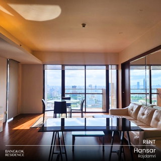 รูปภาพ Rental Condo 💎 Hansar Residences Bangkok, 2BR 107 sqm 100K ⛳🌳 Beautifully Decorated Unit with Sport Club View, Near BTS Ratchadamri 