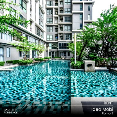 คอนโดให้เช่า : เช่าคอนโด 💎 Ideo Mobi Rama 9 2นอน 55ตรม 29K 💫 ห้องสวย ราคาดี  ใกล้ MRT พระราม 9 