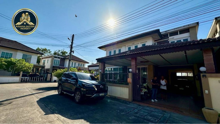 picture Urgent sale! Mangmee Srisuk Village, corner unit, Sriracha District, Chonburi Province. - 3/9