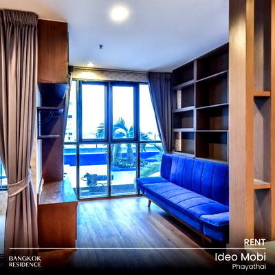 Condos for rent : Rental Condo ✨ Ideo Mobi Phayathai, 2BR 62.8 sqm, 35K 🌠 Beautiful Unit, City View, Fully Furnished near BTS Phaya Thai 