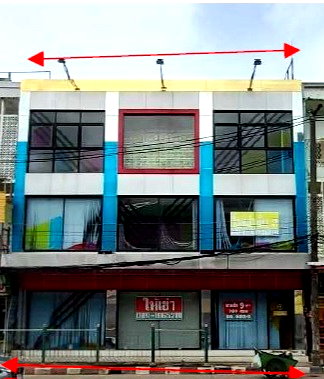 อาคารพาณิชย์ 3 ชั้น  บนที่ดินเนื้อที่ 39.7 ตร.ว.  ติดถนน ทหาร  อ. เมืองอุดรธานี   จ. อุดรธานี (ติดต่อ คุณปิยะพันธ์)