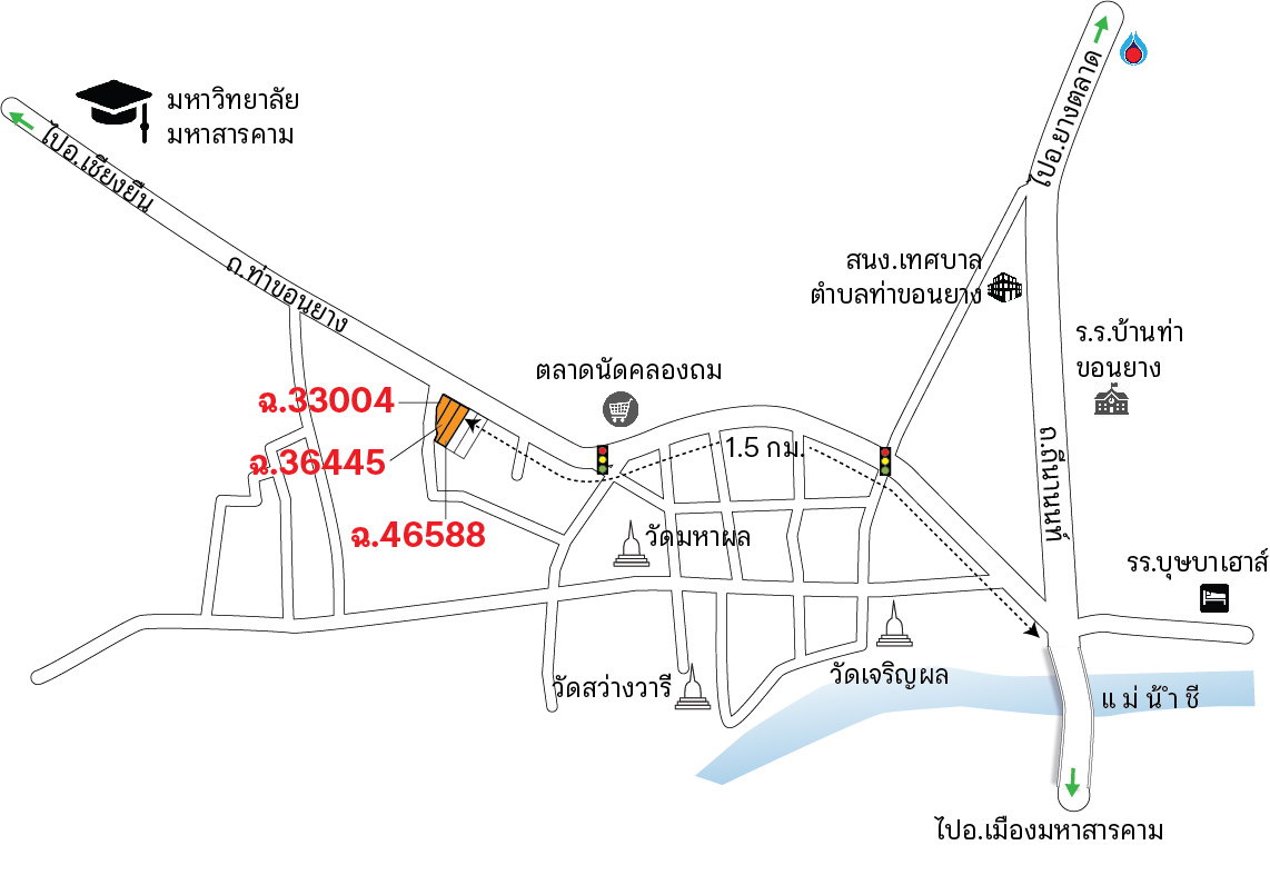 รูป อาคารสำนักงาน  ติดถนน ทล.บ.ขี.-บ.ท่าขอนยาง  อ. กันทรวิชัย   จ. มหาสารคาม (ติดต่อ คุณปิยะพันธ์) - รูปที่ 2/3