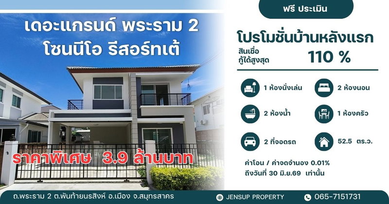 Houses for sale : The grand Rama2 Samutsakorn Special Price 