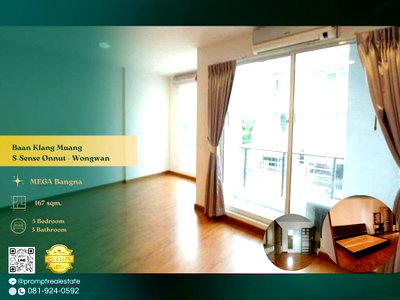 Houses for rent Lat Krabang : AB06019 - Baan Klang Muang S-Sense Onnut - Wongwan