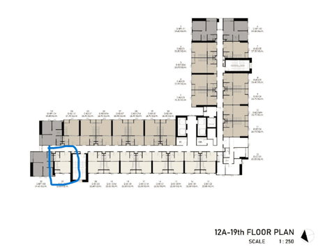 ขายดาวน์ราคาทุน! ราคารอบแรกสุด (Presale) 1 Bed Duo Space ชั้น 17 วิวเมือง @Origin Place Chaengwattana