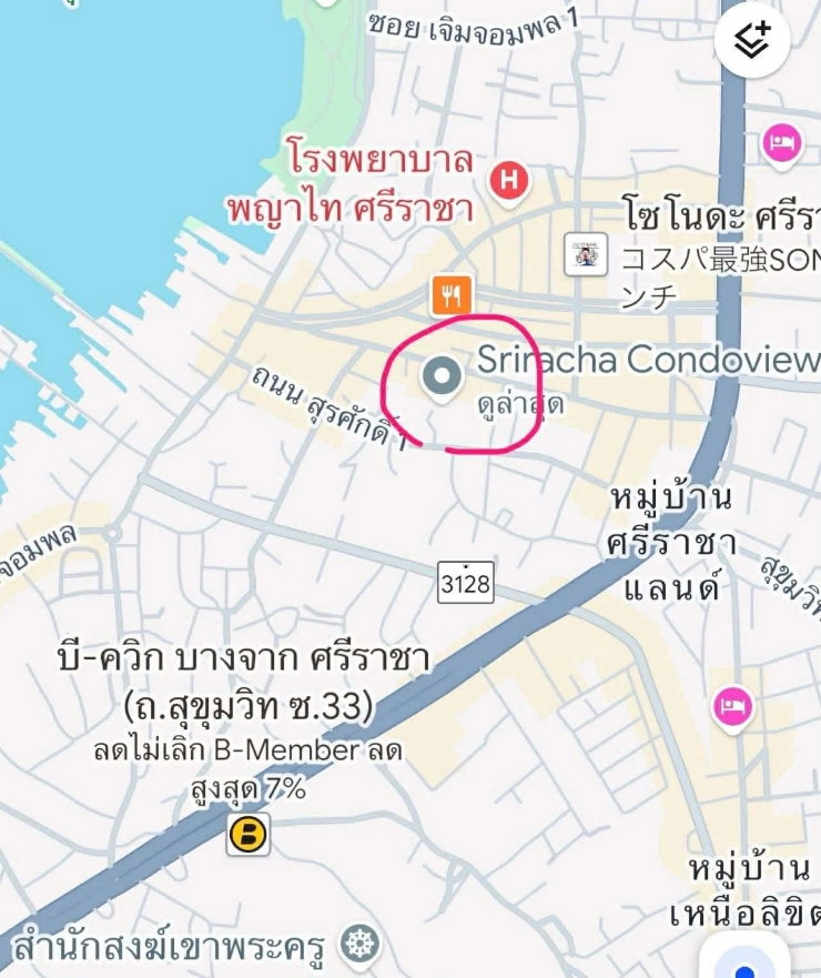 รูป ขายห้องชุด 55 ตรม.Sriracha Condoview  - รูปที่ 5/13