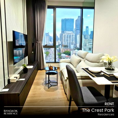 คอนโดให้เช่า : เช่าคอนโด 🌇 The Crest Park Residences 1นอน 35ตร.ม. 33k 💎 ราคาดี ใกล้ BTS ห้าแยกลาดพร้าว 