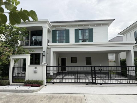 MHR154 ปล่อยเช่าบ้านเดี่ยวแสนสิริ Setthasiri บางนา กม. 10 แบบบ้าน LAWRENCE มีห้องแม่บ้าน ทำเลดีใกล้โรงเรียนนานาชาติ และสนามบิน