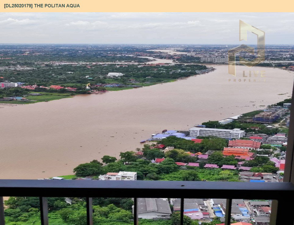 รูป DL25020179 ให้เช่าคอนโด เดอะ โพลิแทน อควา (The Politan Aqua) ใกล้ MRT สะพานพระนั่งเกล้า พร้อมเข้าอยู่ โทรด่วน 0653619502 LineID @952jdxxk - รูปที่ 9/9