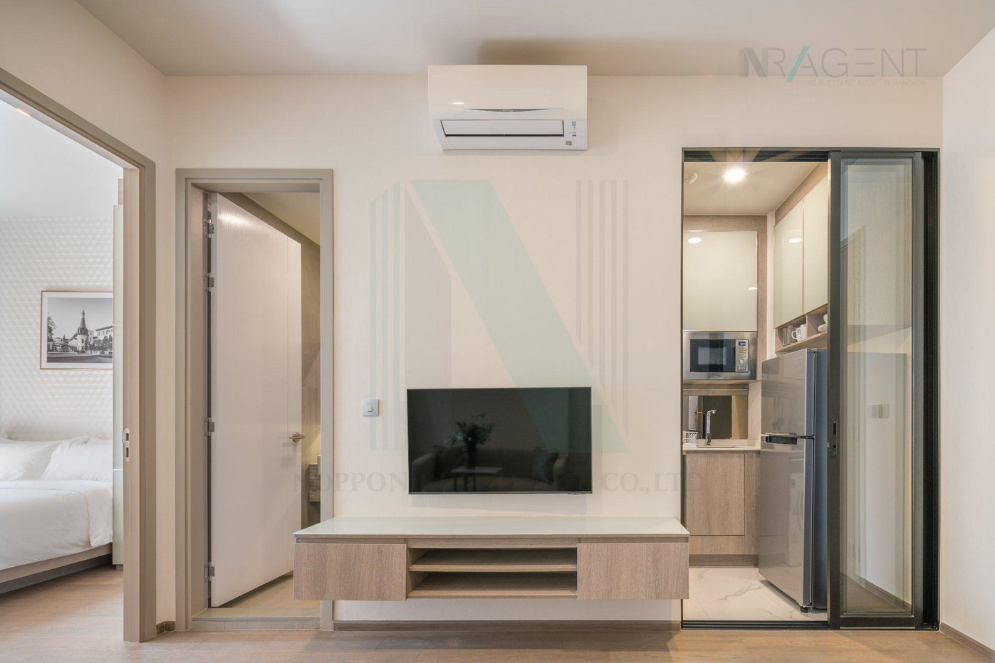 รูป ให้เช่าคอนโด พาร์ค ออริจิ้น พญาไท อาคาร 1 ชั้น 11 1 ห้องนอน ขนาด 33.00 ตรม ใกล้ เซ็นจูรี่ มอลล์ - รูปที่ 2/8