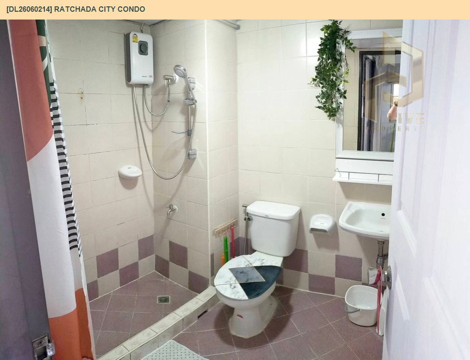 รูป DL26060214 ให้เช่าคอนโด รัชดา ซิตี้ คอนโด (Ratchada City Condo) ใกล้ MRTห้วยขวาง พร้อมเข้าอยู่ โทรด่วน 0653619502 LineID @952jdxxk - รูปที่ 6/6