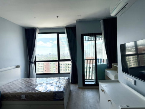 For Rent Condo THE RICH RAMA 9 - SRINAKARIN Building 1, Floor 24,Studio, Room size 27 sqm