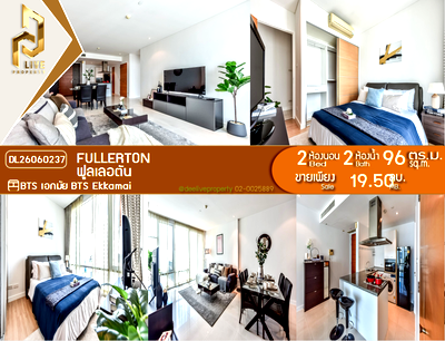Condos for sale : DL26060237 Condo for sale, Fullerton near BTS Ekkamai, ready to move in, call urgently 0638692663 LineID @952jdxxk