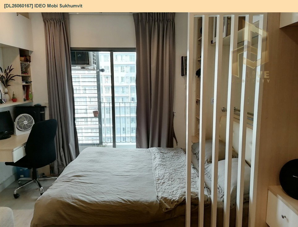รูป DL26060167 ให้เช่าคอนโด ไอดีโอ โมบิ สุขุมวิท (IDEO Mobi Sukhumvit) ใกล้ BTS อ่อนนุช พร้อมเข้าอยู่ โทรด่วน 0614453194 LineID @952jdxxk - รูปที่ 3/7