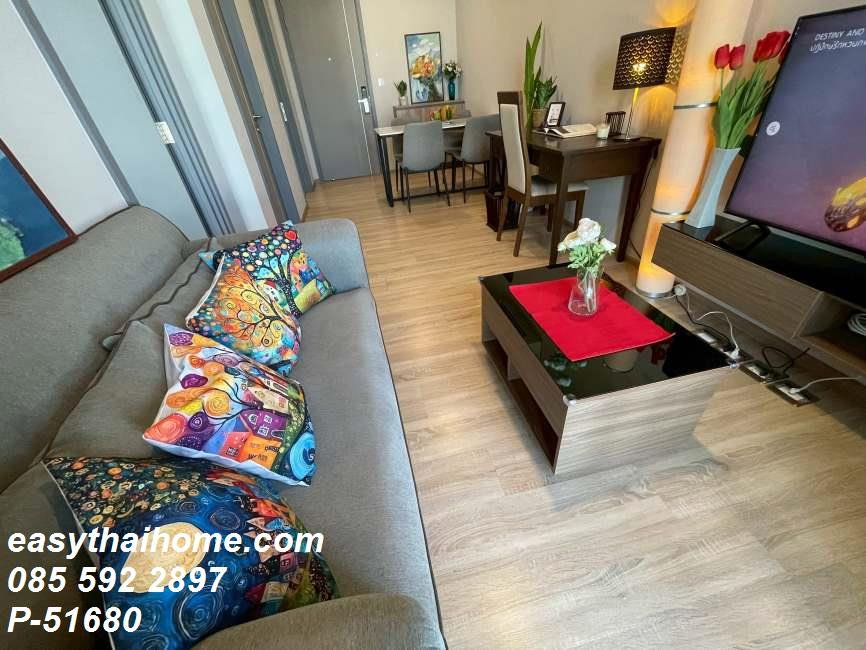 รูป P-51680 — ให้เช่าคุ้มๆ คอนโด อาคาร A ชั้น 6 Taka Haus Ekamai 12 รูปแบบ 1 นอน 1 น้ำ วิวสระและสวน ใกล้ BTS เอกมัย 085-592-2897 Line: @easythaihome - รูปที่ 8/9