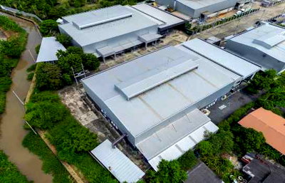 โรงงาน ศรีวารี พลาซ่า :  ขายโรงงานผลิตเครื่องสำอาง 5 ไร่ ผังสีม่วง ศักยภาพสูง – บางเสาธง สมุทรปราการ